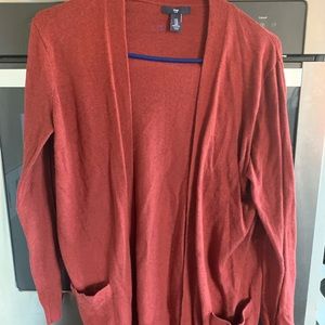 Red Orange Cardigan Gap Size M